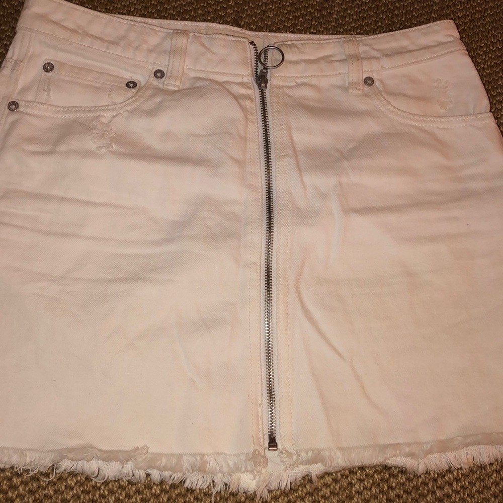 White denim free people skirt size 28